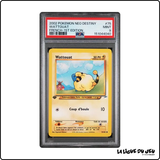 Commune - Pokemon - Neo Destiny - Wattouat - 75/105 - 1er édition - PSA 9 - Français