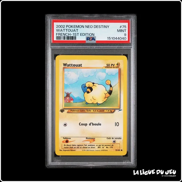 Commune - Pokemon - Neo Destiny - Wattouat - 75/105 - 1er édition - PSA 9 - Français