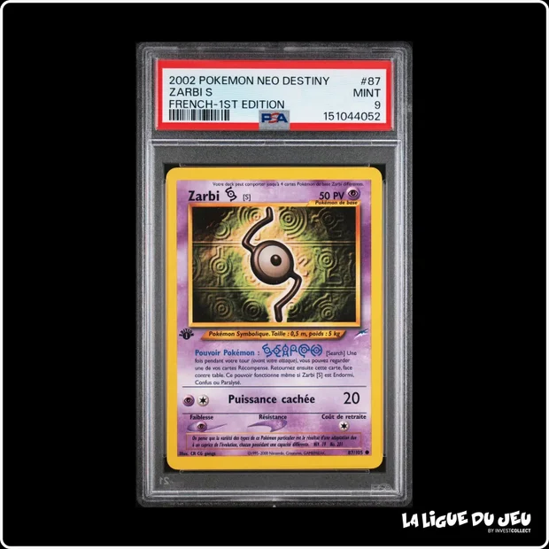 Commune - Pokemon - Neo Destiny - Zarbi S - 87/105 - 1er édition - PSA 9 - Français