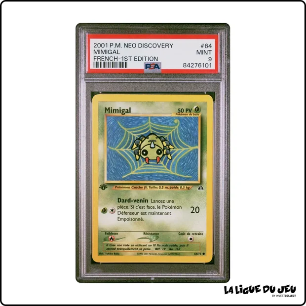 Commune - Pokemon - Neo Discovery - Mimigal - 64/75 - 1er édition - PSA 9 - Français