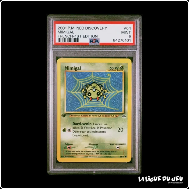 Commune - Pokemon - Neo Discovery - Mimigal - 64/75 - 1er édition - PSA 9 - Français