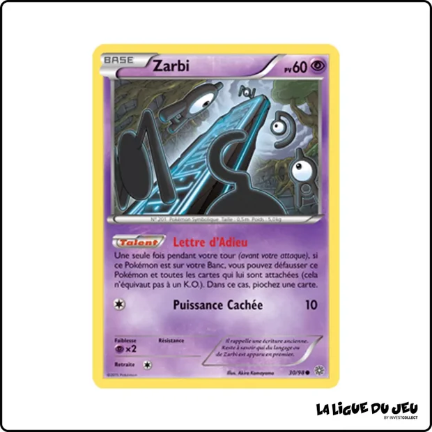Commune - Pokemon - Origines Antiques - Zarbi 30/98