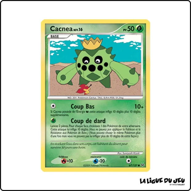 Commune - Pokemon - Platine de Base - Cacnea 67/127