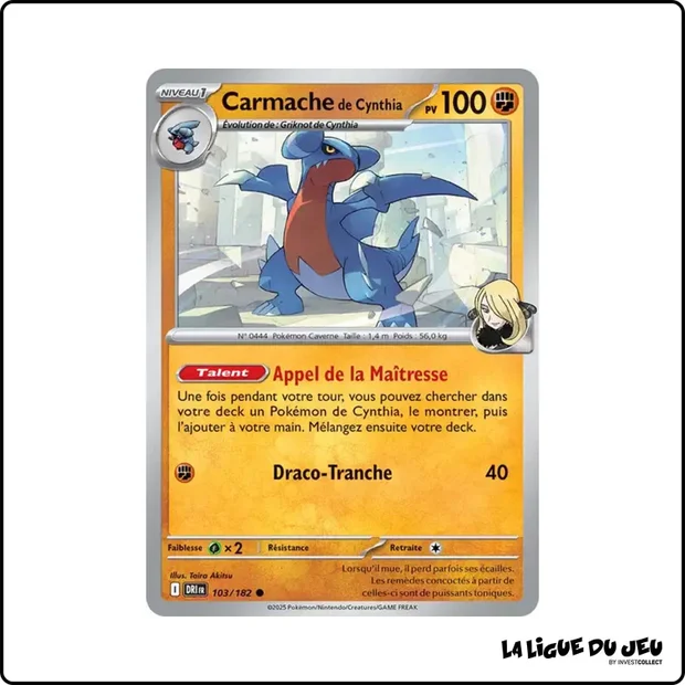 Commune - Pokemon - Rivalités Destinées - Carmache de Cynthia 103/182