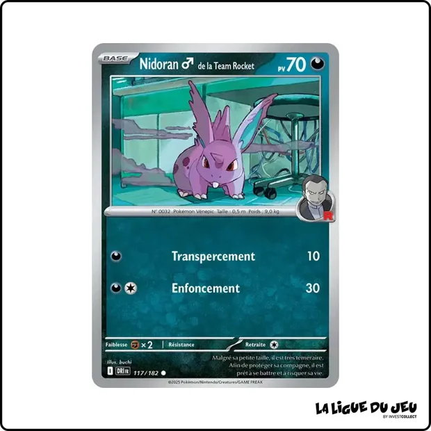 Commune - Pokemon - Rivalités Destinées - Nidoran ♂ de la Team Rocket 117/182