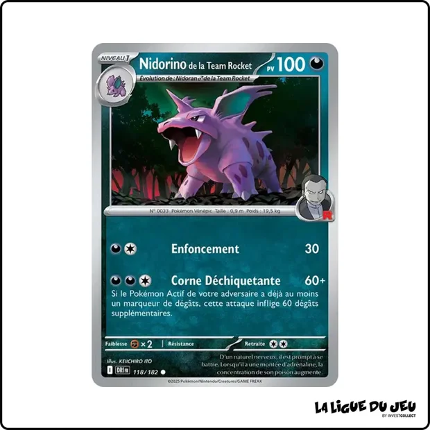Commune - Pokemon - Rivalités Destinées - Nidorino de la Team Rocket 118/182
