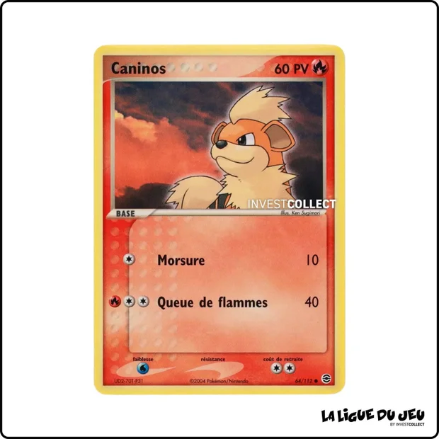 Commune - Pokemon - Rouge Feu Vert Feuille - Caninos 64/112