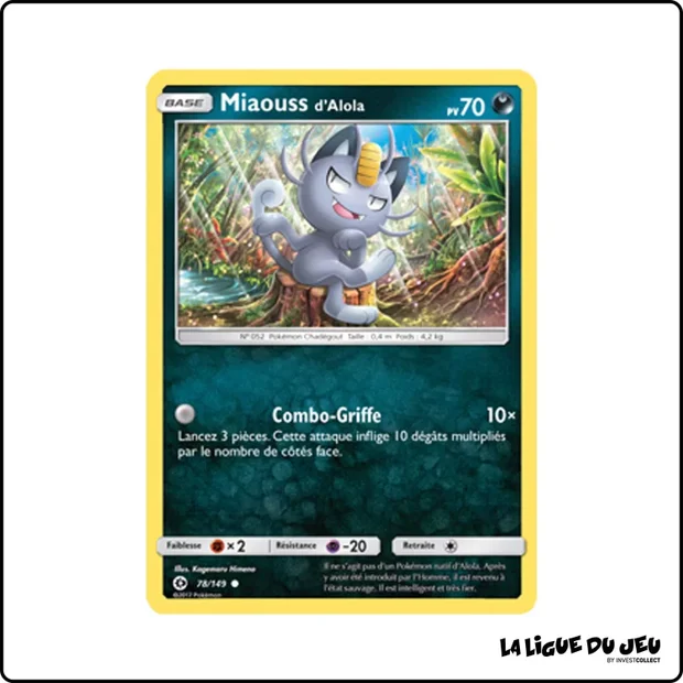 Commune - Pokemon - Soleil et Lune de Base - Miaouss d'Alola 78/149