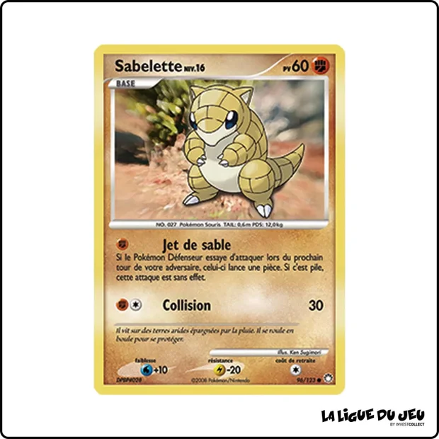 Commune - Pokemon - Trésors Mystérieux - Sabelette 96/123
