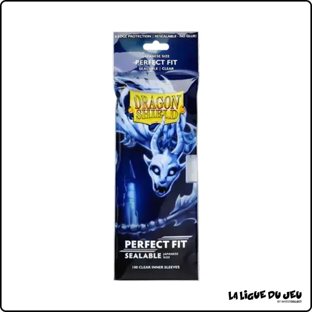 Dragon Shield - Protèges Cartes - Format Japonais - Perfect Fit Sealable - Transparent - par 100