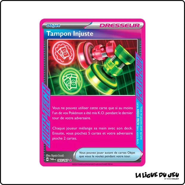 High-Tech - Pokemon - Mascarade Crépusculaire - Tampon Injuste 165/167