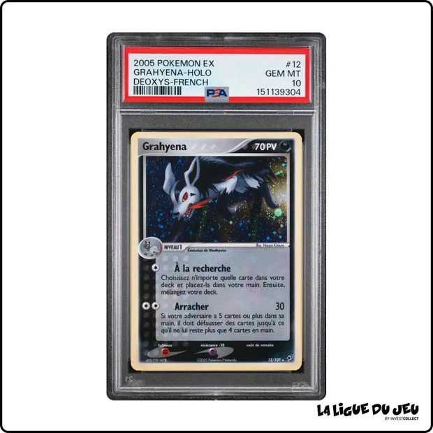 Holo - Pokemon - Deoxys - Grahyena - 12/107 - PSA 10 - Français