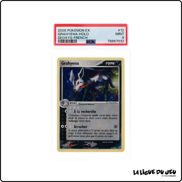 Holo - Pokemon - Deoxys - Grahyena - 12/107 - PSA 9 - Français