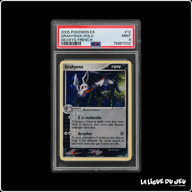 Holo - Pokemon - Deoxys - Grahyena - 12/107 - PSA 9 - Français