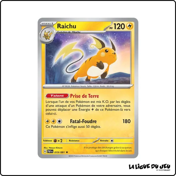 Holo - Pokemon - Destinées de Paldea - Raichu 19/91
