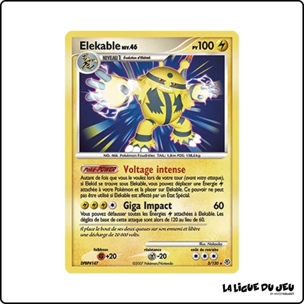 Holo - Pokemon - Diamant & Perle de Base - Élekable 3/130
