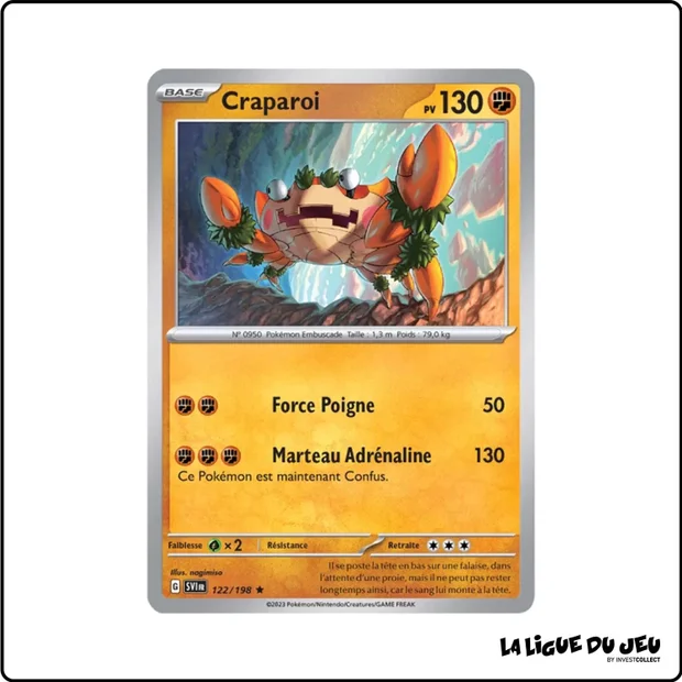 Holo - Pokemon - Écarlate et Violet de Base - Craparoi 122/198