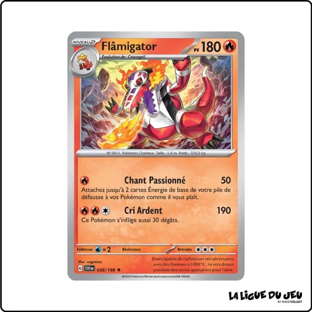 Holo - Pokemon - Écarlate et Violet de Base - Flâmigator 38/198