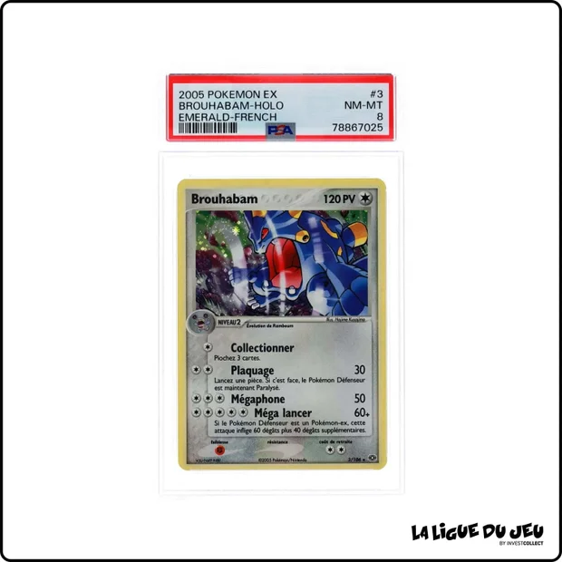 Holo - Pokemon - Émeraude - Brouhabam - 3/106 - PSA 8 - Français