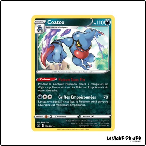 Holo - Pokemon - Épée et Bouclier de Base - Coatox 124/202