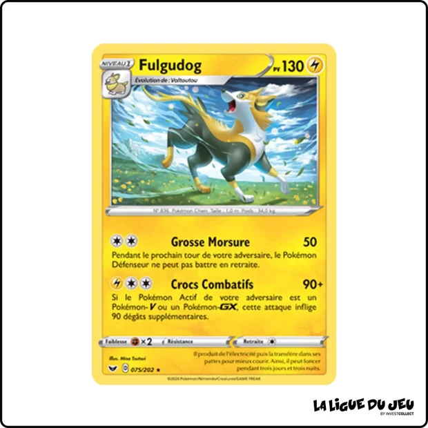 Holo - Pokemon - Épée et Bouclier de Base - Fulgudog 75/202