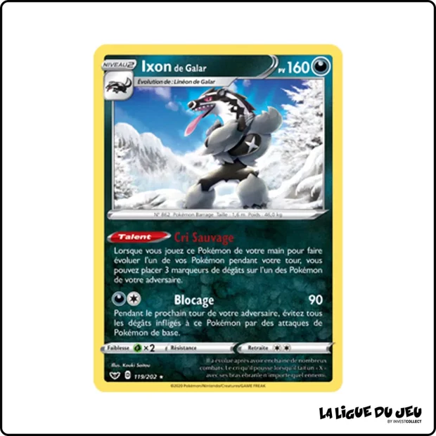 Holo - Pokemon - Épée et Bouclier de Base - Ixon de Galar 119/202