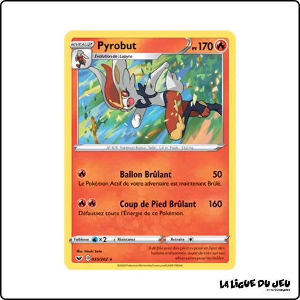Holo - Pokemon - Épée et Bouclier de Base - Pyrobut 35/202