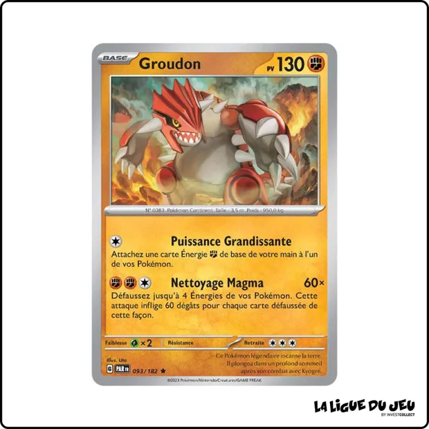 Holo - Pokemon - Faille Paradoxe - Groudon 93/182