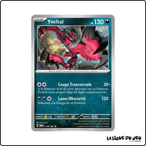 Holo - Pokemon - Faille Paradoxe - Yveltal 118/182