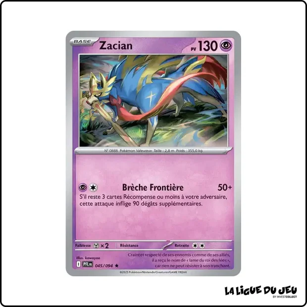 Holo - Pokemon - Flammes Fantasmagoriques - Zacian 45/94