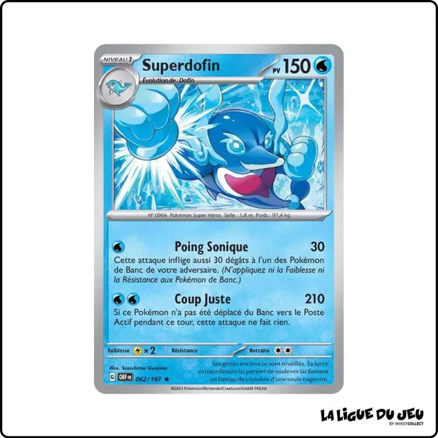 Holo - Pokemon - Flammes Obsidiennes - Superdofin 62/197