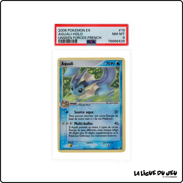 Holo - Pokemon - Forces Cachées - Aquali - 19/115 - PSA 8 - Français