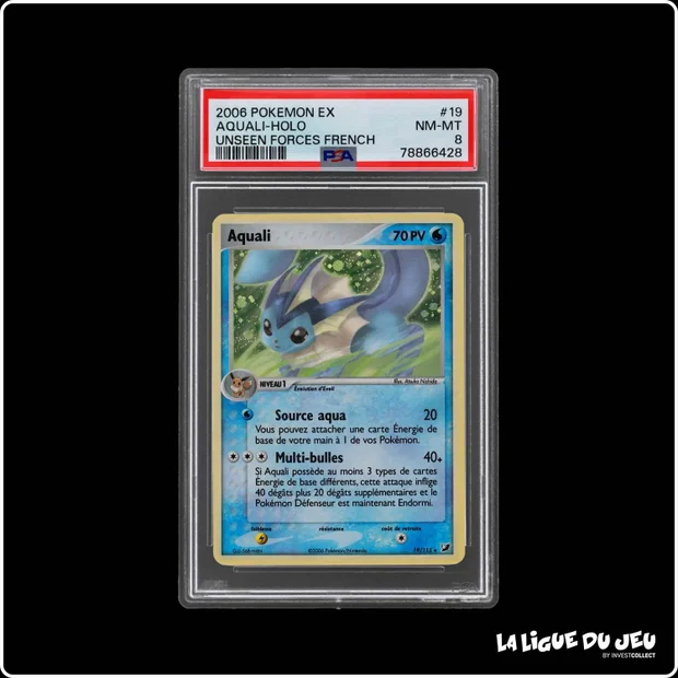 Holo - Pokemon - Forces Cachées - Aquali - 19/115 - PSA 8 - Français