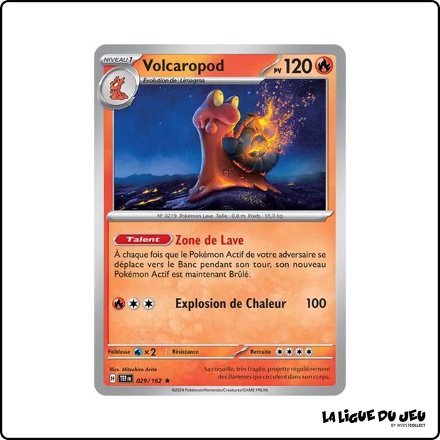 Holo - Pokemon - Forces Temporelles - Volcaropod 29/162