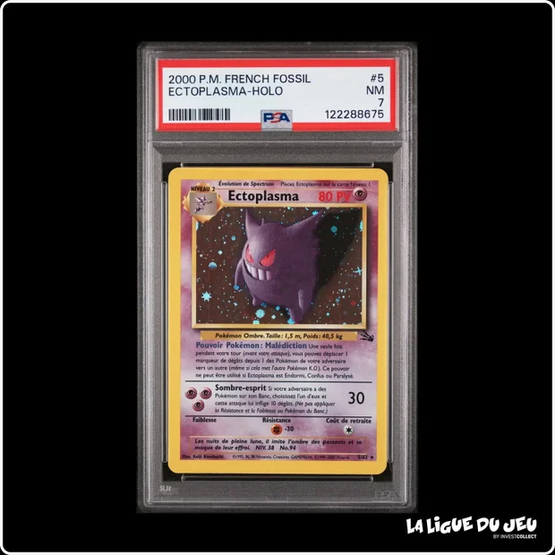 Holo - Pokemon - Fossile - Ectoplasma - 5/62 - Unlimited - PSA 7 - Français