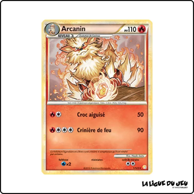 Holo - Pokemon - HeartGold SoulSilver de Base - Arcanin 1/123
