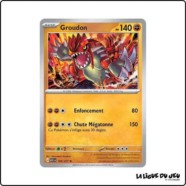 Holo - Pokemon - Héros Transcendants - Groudon 108/217