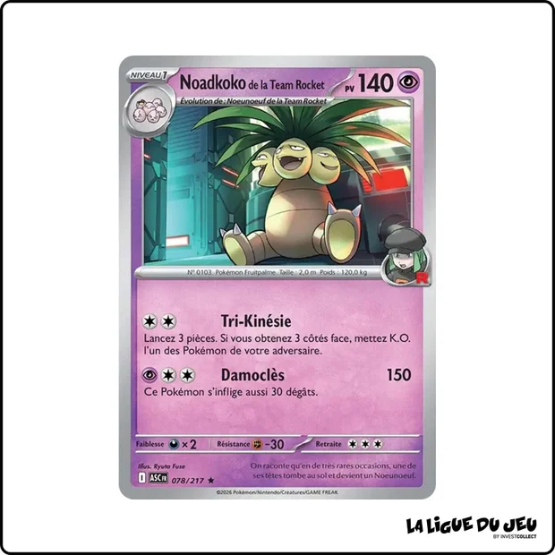 Holo - Pokemon - Héros Transcendants - Noadkoko de la Team Rocket 78/217