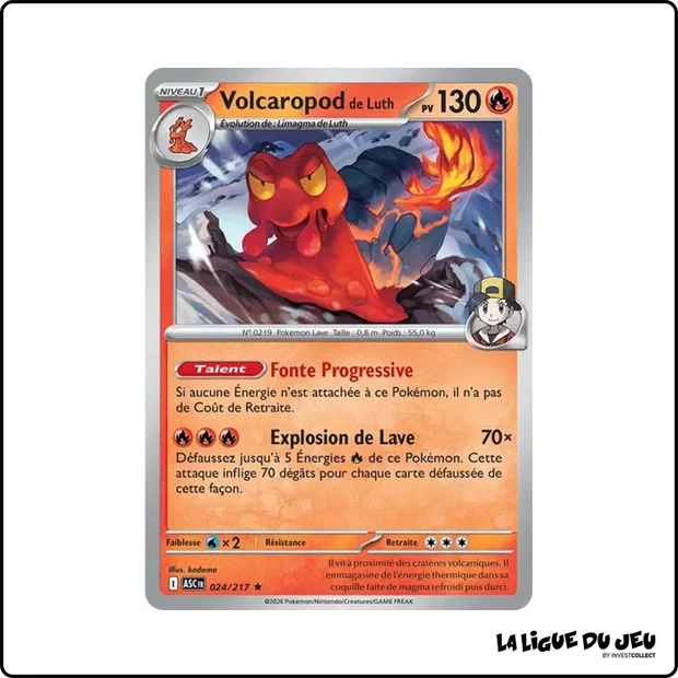 Holo - Pokemon - Héros Transcendants - Volcaropod de Luth 24/217