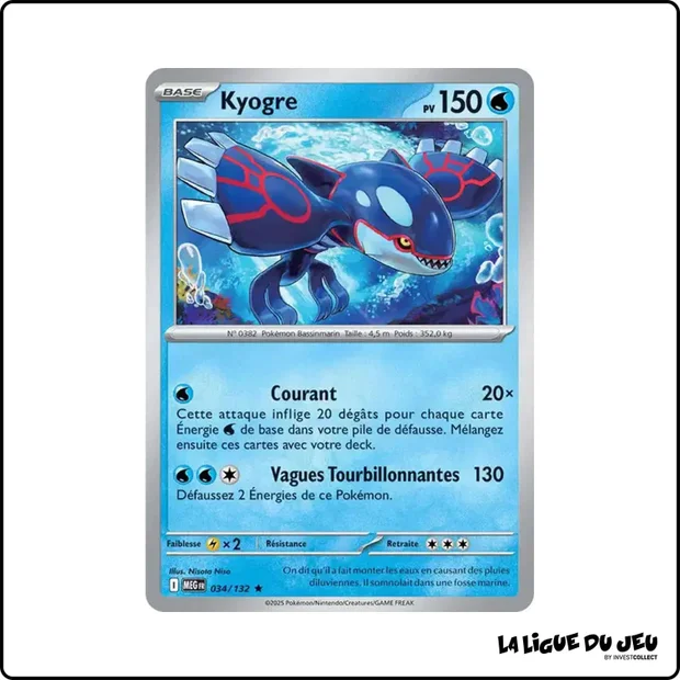 Holo - Pokemon - Méga Évolution de Base - Kyogre 34/132