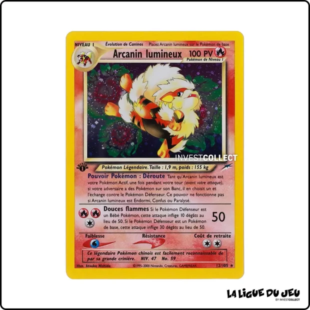 Holo - Pokemon - Neo Destiny - Arcanin lumineux 12/105