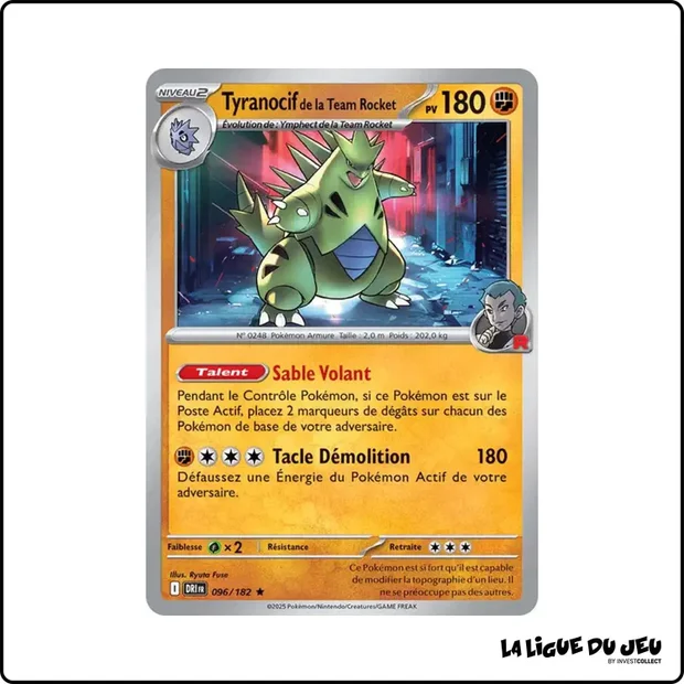 Holo - Pokemon - Rivalités Destinées - Tyranocif de la Team Rocket 96/182