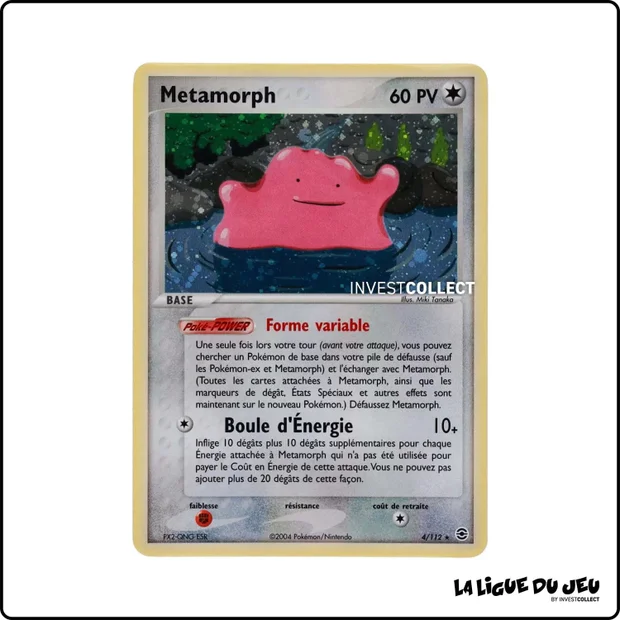 Holo - Pokemon - Rouge Feu Vert Feuille - Metamorph 4/112