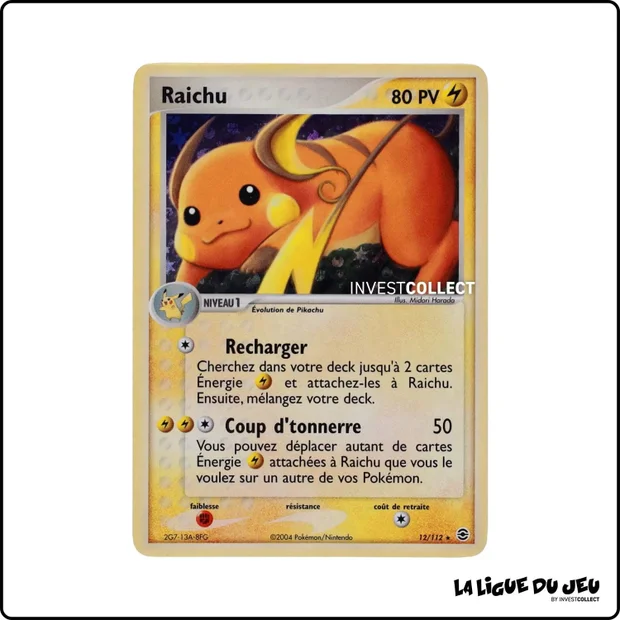 Holo - Pokemon - Rouge Feu Vert Feuille - Raichu 12/112