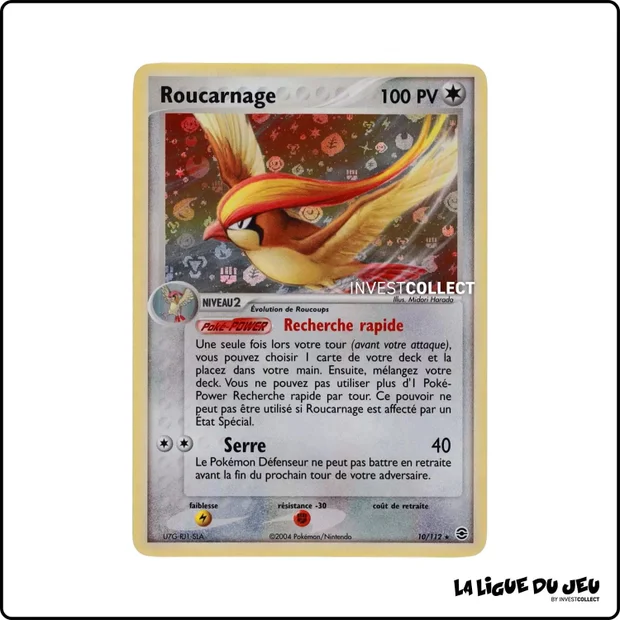 Holo - Pokemon - Rouge Feu Vert Feuille - Roucarnage 10/112