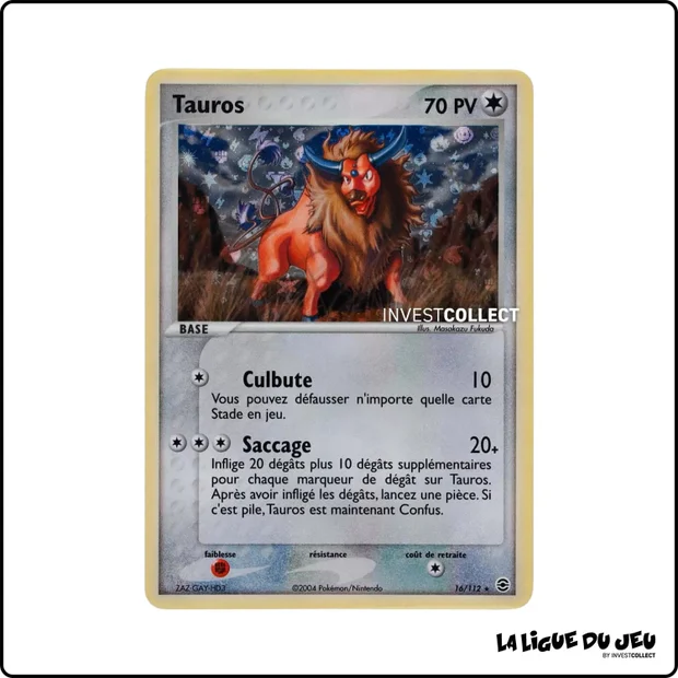 Holo - Pokemon - Rouge Feu Vert Feuille - Tauros 16/112