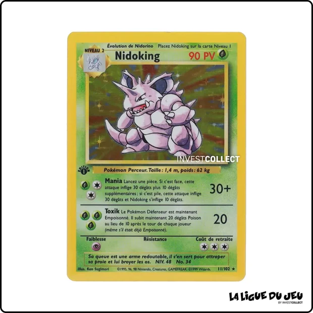 Holo - Pokemon - Set de Base - Nidoking 11/102