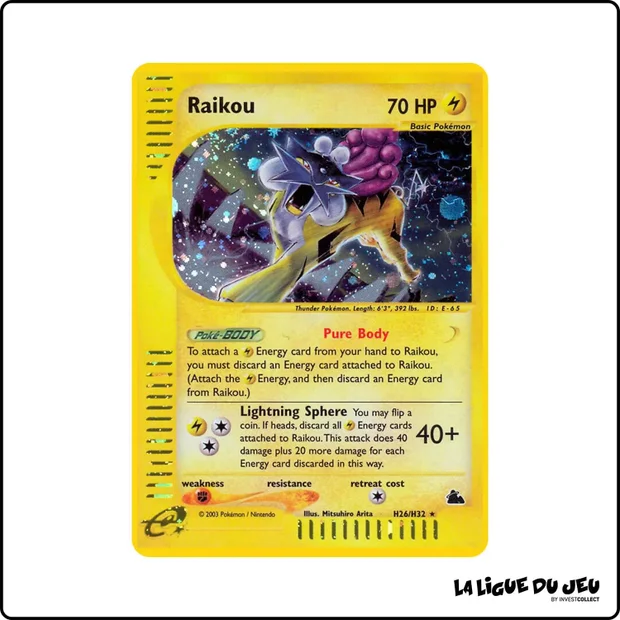 Holo - Pokemon - Skyridge - Raikou H26/H32