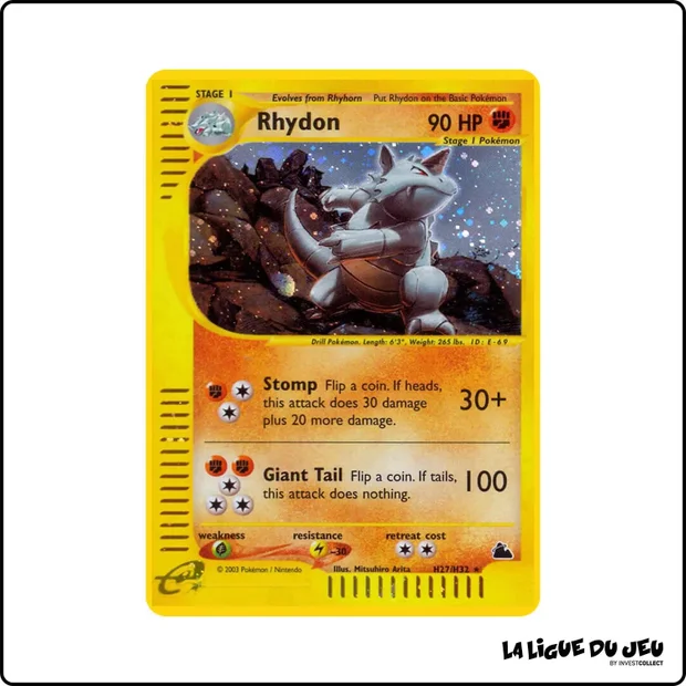 Holo - Pokemon - Skyridge - Rhydon H27/H32