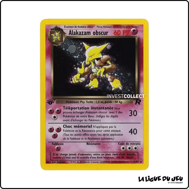 Holo - Pokemon - Team Rocket - Alakazam obscur 1/82
